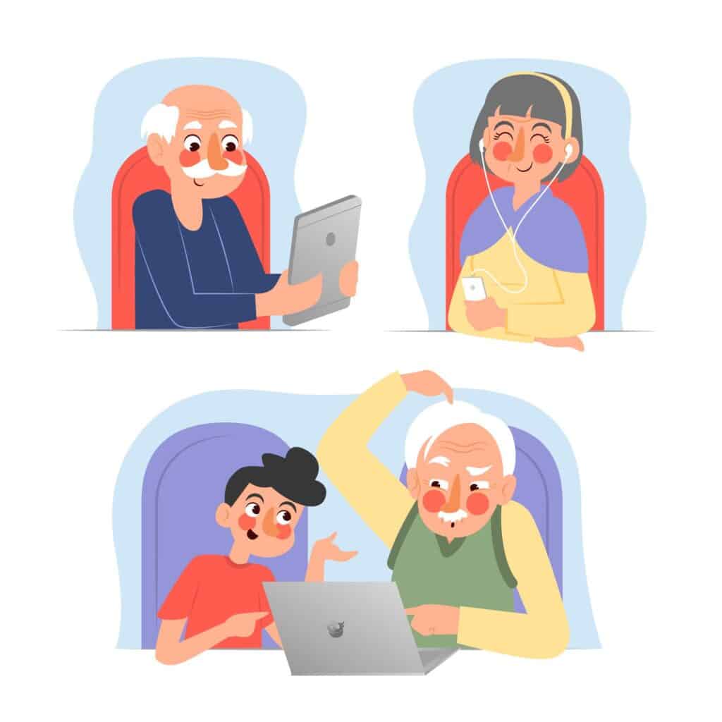 digital aging with kid